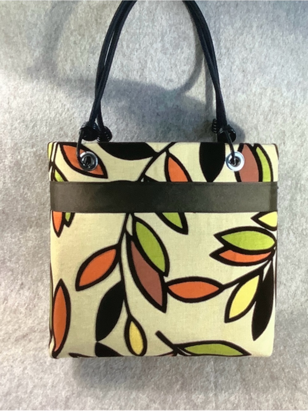 “Leaf Motif” tote bag by Glitzy Gals, vintage 2000s